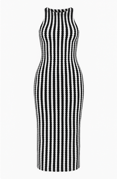 SAYD — Monochrome Bodycon Maxi Dress