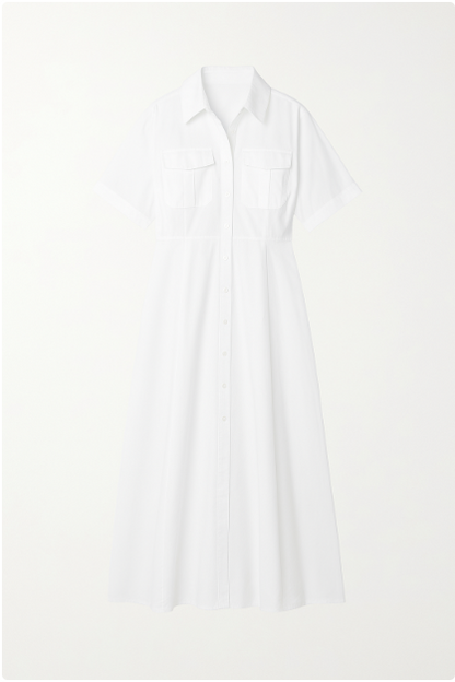 SAYD — Classic White Shirt Dress