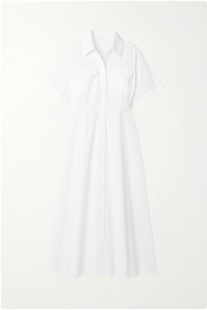 SAYD — Classic White Shirt Dress