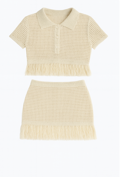 SAYD — Fringe Knit Two-Piece Set
