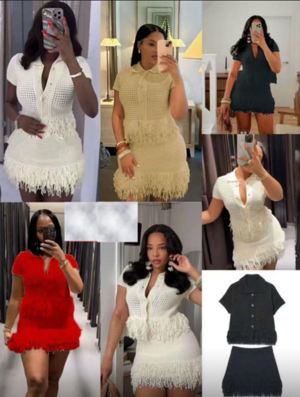 SAYD — Fringe Knit Two-Piece Set